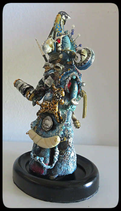 ` Queenspark Siren ` by SA Artist Ras Steyn -Handmade Miniature Sculpture - Height  230mm