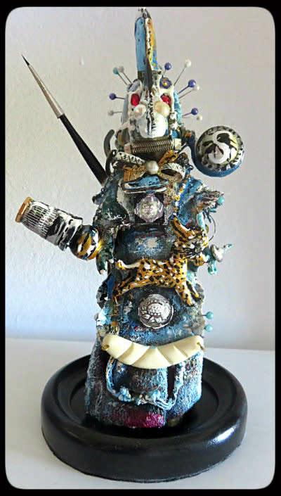 ` Queenspark Siren ` by SA Artist Ras Steyn -Handmade Miniature Sculpture - Height  230mm