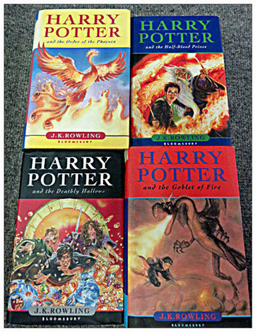 Harry Potter Collection : J. K. ROWLING - 4X First Editions - Bloomsbury Press - V/G Condition****