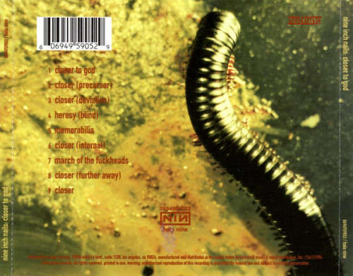 NINE INCH NAILS : Closer to God - 9 Tracks CD Single - Halo Nine - 0694959052 - NOTHING RECORDS