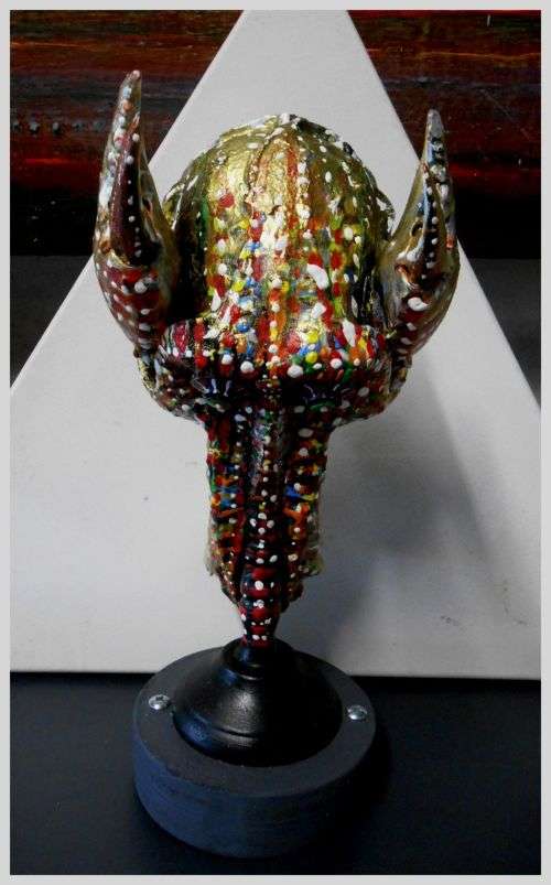 `Pretty Dead Thing` by SA Surrealist Pioneer is a Skeletal Crystal Wand Stand (One Available*)