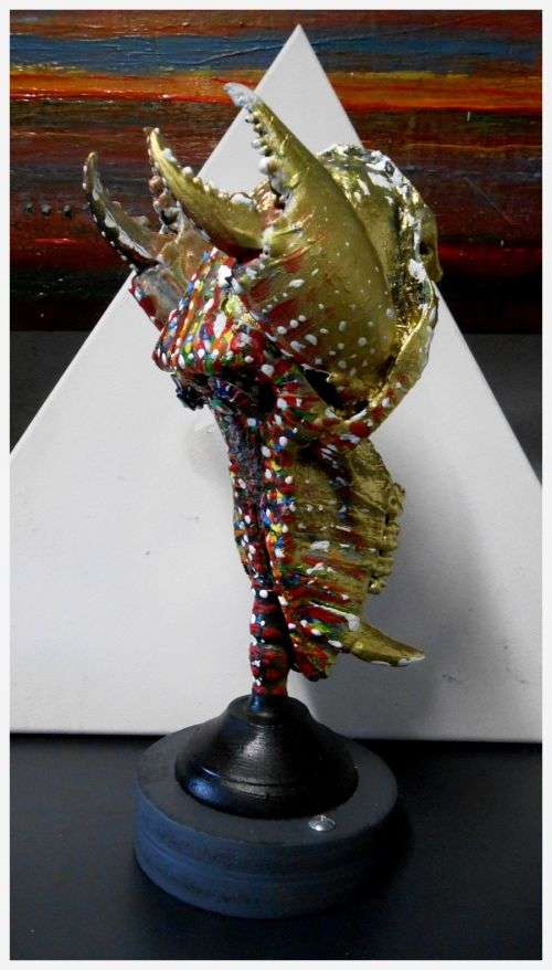 `Pretty Dead Thing` by SA Surrealist Pioneer is a Skeletal Crystal Wand Stand (One Available*)