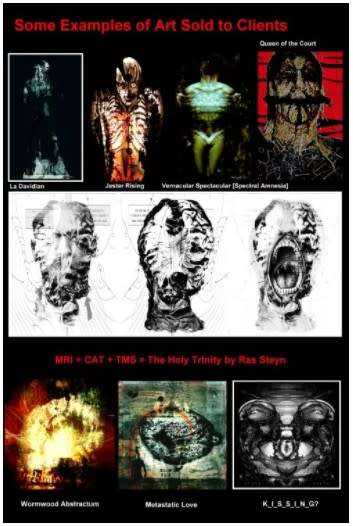 Original Art: `The 22 Faces of Humbaba` by Controversial Artist Ras Steyn` - Multi-Medium Artwork