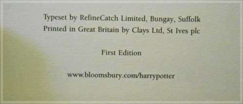 Harry Potter and the Half-Blood Prince - J.K. ROWLING - Hardcover  FIRST EDITION - Bloomsbury - 2005