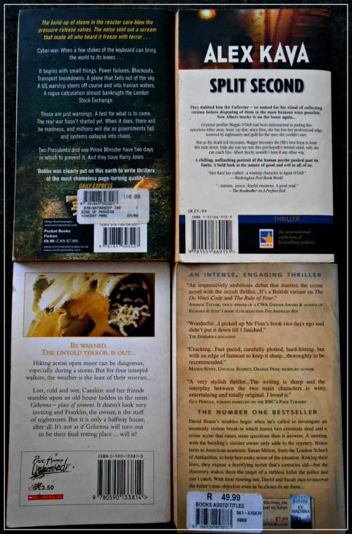 Point Horror, Alex Kava, Michael Dobbs and Robert Finn - 4X Books Joblot Sale - R65 for the Lot*