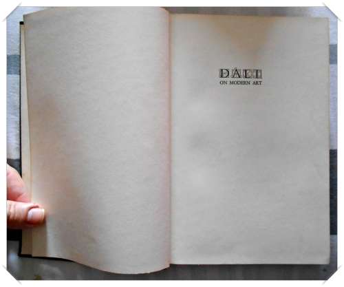 DALI - On Modern Art - Large Hardback - VISION PRESS - Very Good Condition - (No Dustjacket)