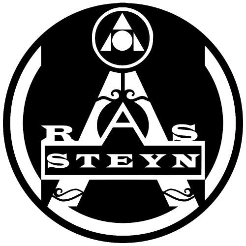 Original Abstract: Blue Mamba by SA Surrealist Artist Ras Steyn [MFA] - SINGLE CERTIFIED EDITION 1/1