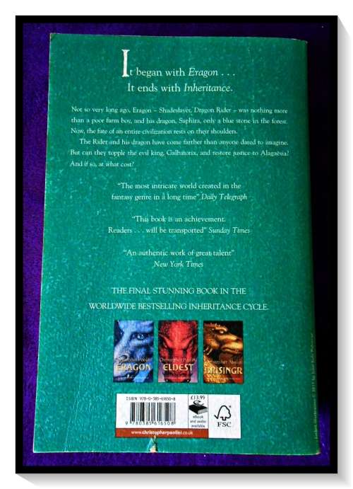Christopher Paolini: Inheritance - Large Softcover - First Edition - 2011 - Double Day Press