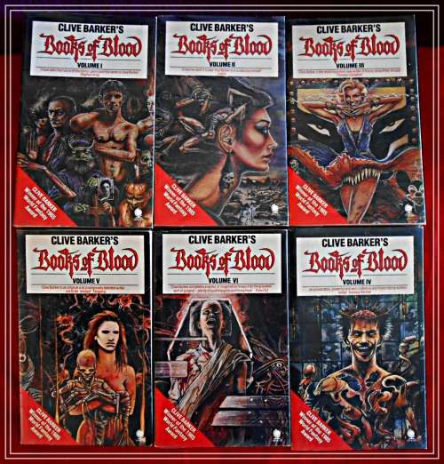 Clive Barker, Books of Blood Volume 1 - 6 - Sphere Publishers - All 6X in Very Good Condition SALE !