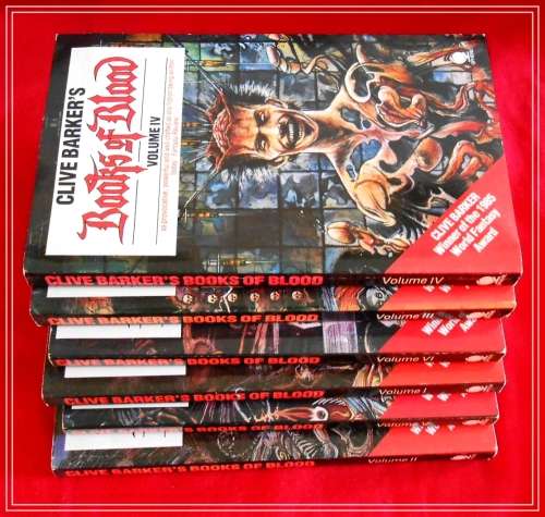 Clive Barker, Books of Blood Volume 1 - 6 - Sphere Publishers - All 6X in Very Good Condition SALE !