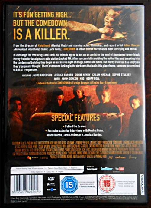COMEDOWN - HORROR/THRILLER - DIRECTOR OF KIDULTHOOD - DVD - 15(SVL) LIKE NEW*