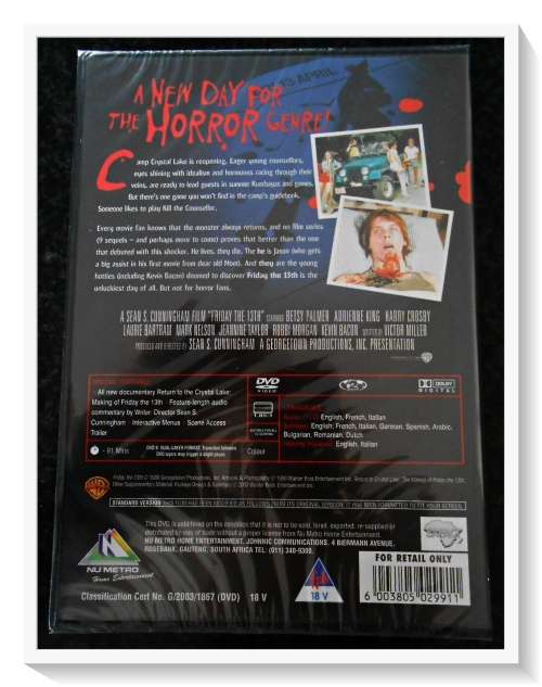 Friday the 13th - A Horror Classic - VNL18 - DVD - CONDITION: Brand New & Sealed*