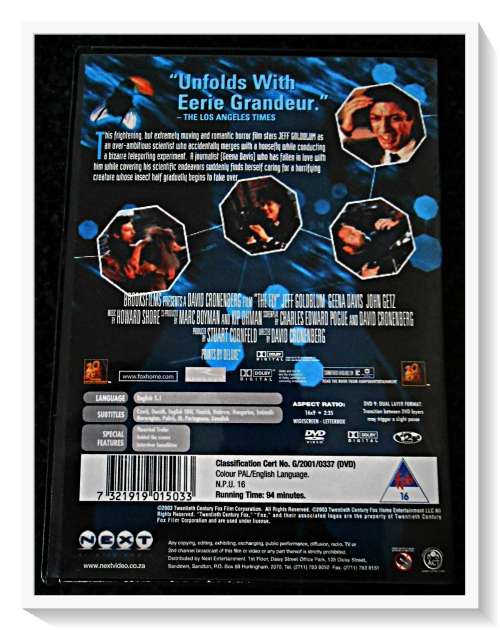 The Fly - 15th Anniversary Edition - David Cronenberg - Disc & Cover Case in Excellent Condition*