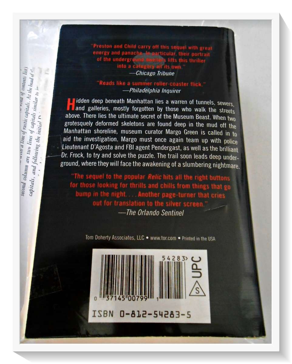 Reliquary (Sequal to RELIC) by DOUGLAS PRESTON & L. CHILD - TOR Books - 1998