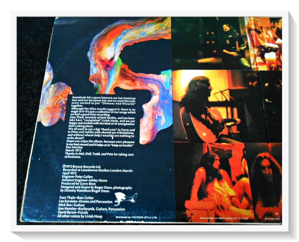 URIAH HEEP - Demons & Wizards - ISLAND RECORDS - Condition: Cover/Sleeve: Fair  Record: Very Good*