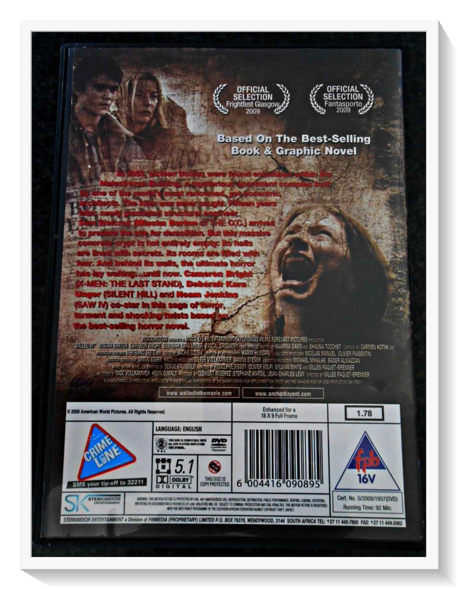 WALLED IN - 2009 - DVD - HORROR - Condition: LIKE NEW*