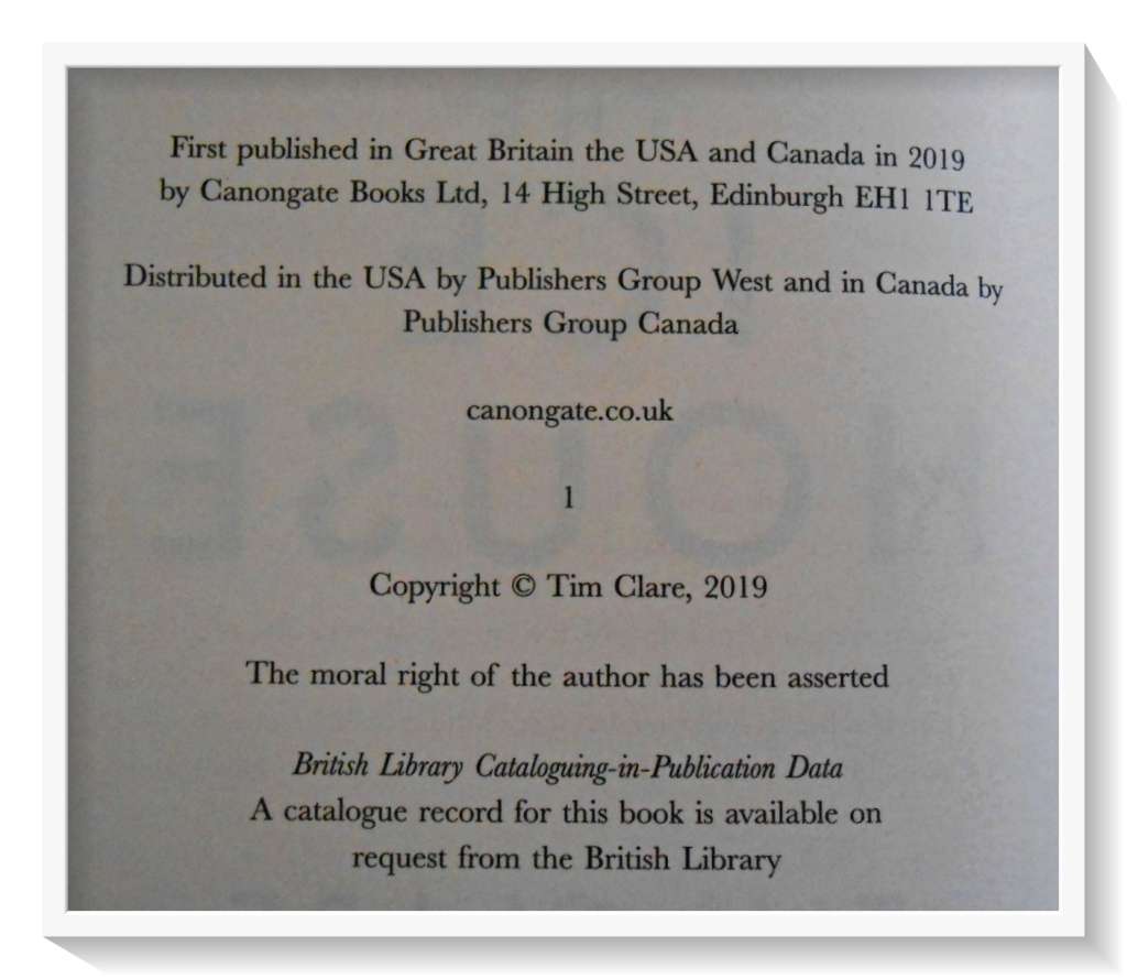 The Ice House by TIM CLARE - 2019 - First Edition Hardcover - Canongate Press - Condition: A+