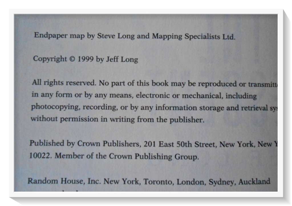 The Descent by Jeff Long - First Edition & 1st Print Hardcover - Crown Pub. 1999 - Cond. B+