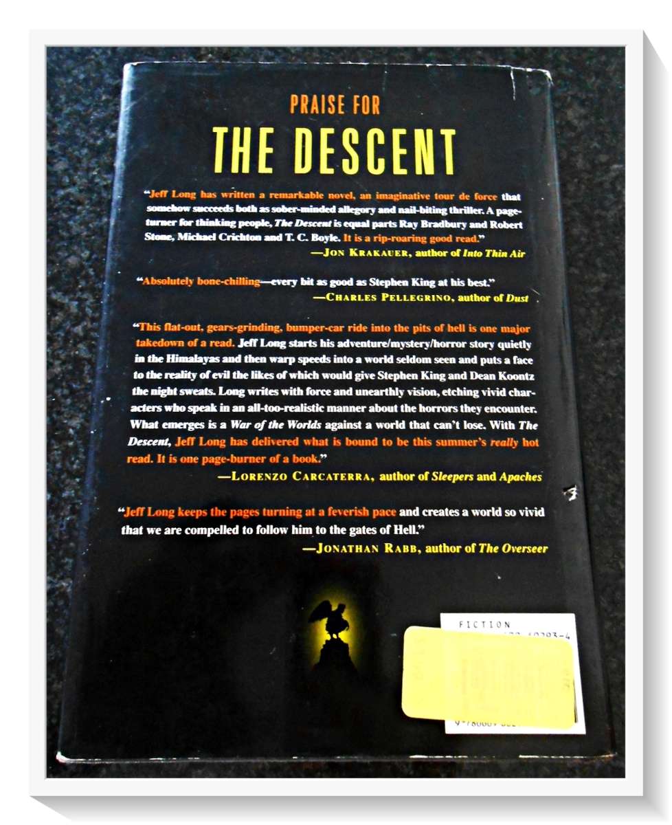 The Descent by Jeff Long - First Edition & 1st Print Hardcover - Crown Pub. 1999 - Cond. B+