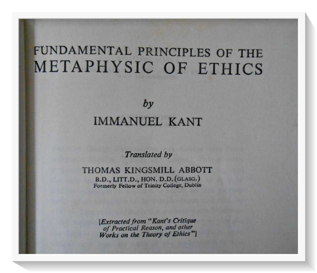 Imannuel Kant: Principles of the Metaphysic of Ethics - Hardcover - Longmans - Used: B
