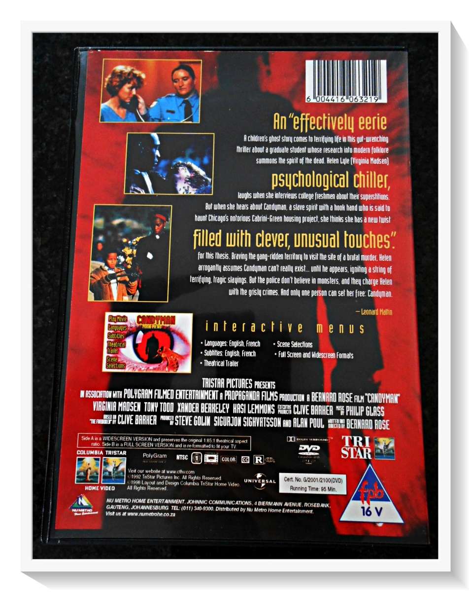 Candyman - Clive Barker - SPECIAL EDITION - Horror - Booklet/Inlay & DVD Disc in AS NEW Condition*