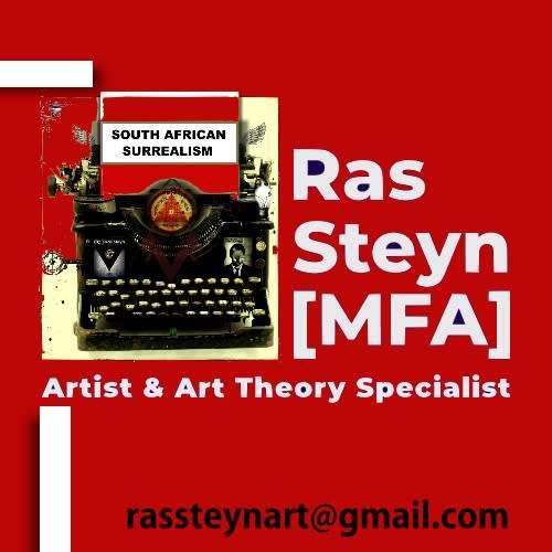 Abstract Painting: Title: I Can`t Smile Without You by SA Surrealist Artist & Pioneer Ras Steyn MFA