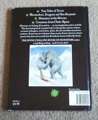 The Spine Chilling Book of Monsters by R. Matthews & Francis King - Hardcover - 1988 - Condition:B+