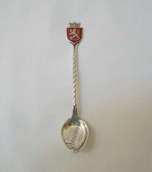 VINTAGE FINNISH STERLING SILVER SUOMI SOUVENIR SPOON (2 available) c1986