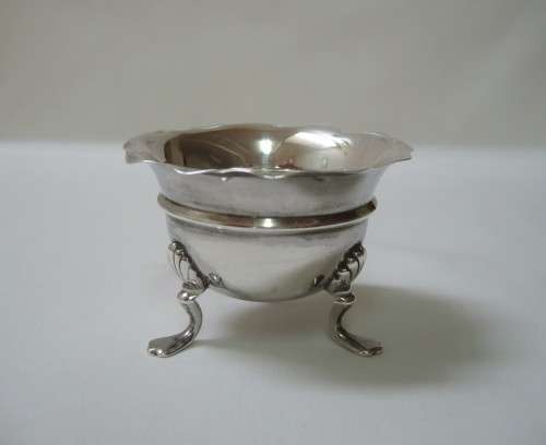 VINTAGE GEORGE V BIRMINGHAM STERLING SILVER OPEN SALT c1927-28