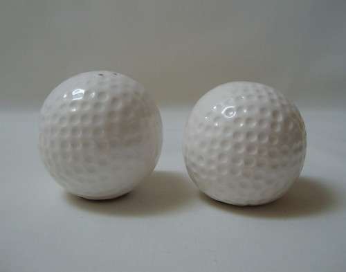 VINTAGE GOLF BALL SALT & PEPPER SET