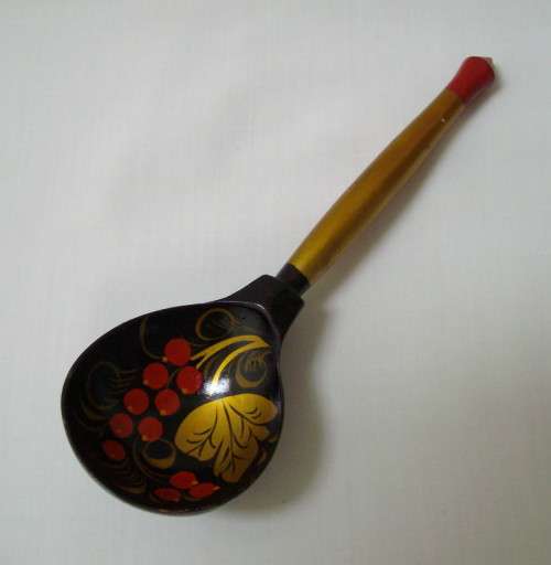 RUSSIAN KHOKHLOMA FOLK ART SPOON