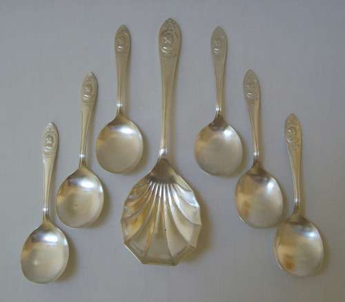 VINTAGE SILVER-PLATED QUEEN ELIZABETH II CORONATION JUNE 1953 COMMEMORATIVE FRUIT CUTLERY SET