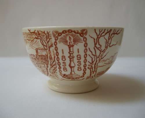 VINTAGE 'UNIEWINKELS VOORTREKKEREEUFEES' 1838-1938 COMMEMORATIVE BOWL ~ Chipped!