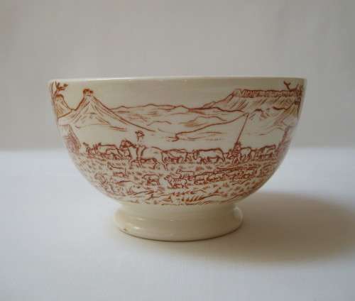 VINTAGE 'UNIEWINKELS VOORTREKKEREEUFEES' 1838-1938 COMMEMORATIVE BOWL ~ Chipped!