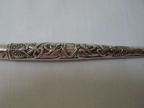 ANTIQUE ART NOUVEAU NORWEGIAN 830 SILVER LACING TOOL c1900-1920