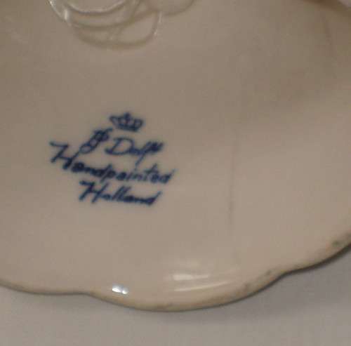 VINTAGE DELFT BLUE ORNAMENTAL TABLE BELL ~ Hairline!!!