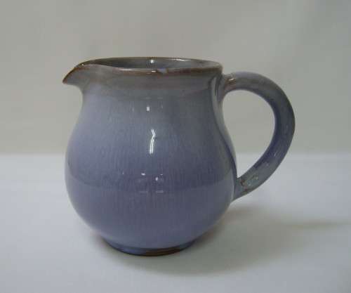 VINTAGE LINN WARE RARE LILAC GLAZED POTTERY MILK JUG c1940's ~ Spout Chipped!!!