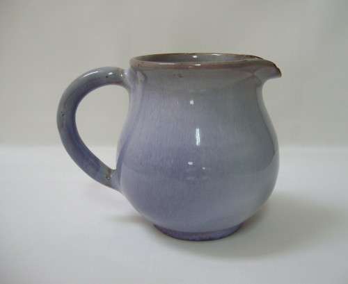VINTAGE LINN WARE RARE LILAC GLAZED POTTERY MILK JUG c1940's ~ Spout Chipped!!!