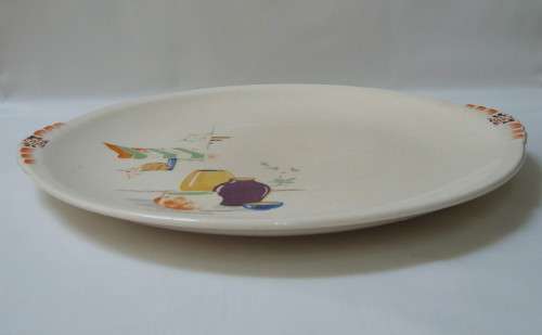 VINTAGE AMERICAN PADEN CITY POTTERY 24cm CAKE PLATE c1930s