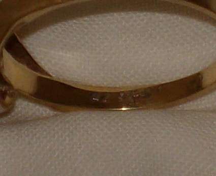 VINTAGE 9ct GOLD & FAUX EMERALD LADIES DRESS RING c1970's