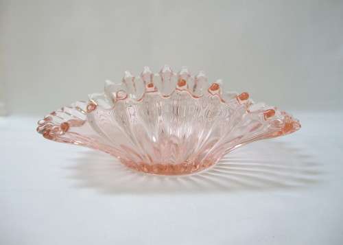 VINTAGE PINK GLASS SWEET BOWL