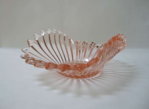 VINTAGE PINK GLASS SWEET BOWL