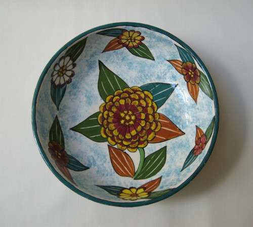 VINTAGE ENTHEOS STUDIO SOUTH AFRICAN ART POTTERY 15cm BOWL c1997