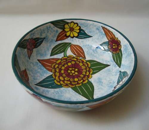 VINTAGE ENTHEOS STUDIO SOUTH AFRICAN ART POTTERY 15cm BOWL c1997