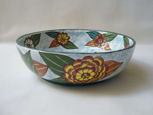 VINTAGE ENTHEOS STUDIO SOUTH AFRICAN ART POTTERY 15cm BOWL c1997