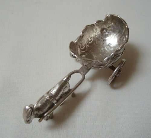 ANTIQUE GERMAN HANAU PSEUDO-HALLMARKED SILVER MINIATURE GOAT & CARRIAGE OBJET DE VERTU c1911+