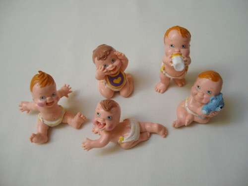 VINTAGE SET OF FIVE LEWIS GALOOP TOYS MAGIC DIAPER BABIES c1991
