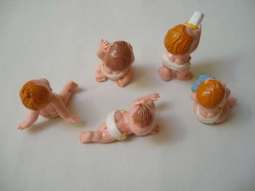 VINTAGE SET OF FIVE LEWIS GALOOP TOYS MAGIC DIAPER BABIES c1991