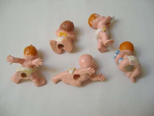 VINTAGE SET OF FIVE LEWIS GALOOP TOYS MAGIC DIAPER BABIES c1991