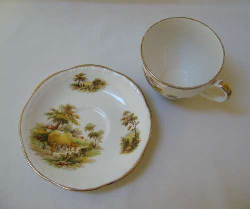 VINTAGE ALFRED MEAKIN 'THE HAYRIDE' TEA DUO c1945+ (1 of 2 Available)
